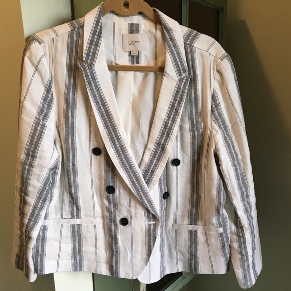 LOFT Jackets & Blazers - Ann Taylor Loft Linen double breasted Blazer